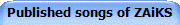 Published songs of ZAiKS